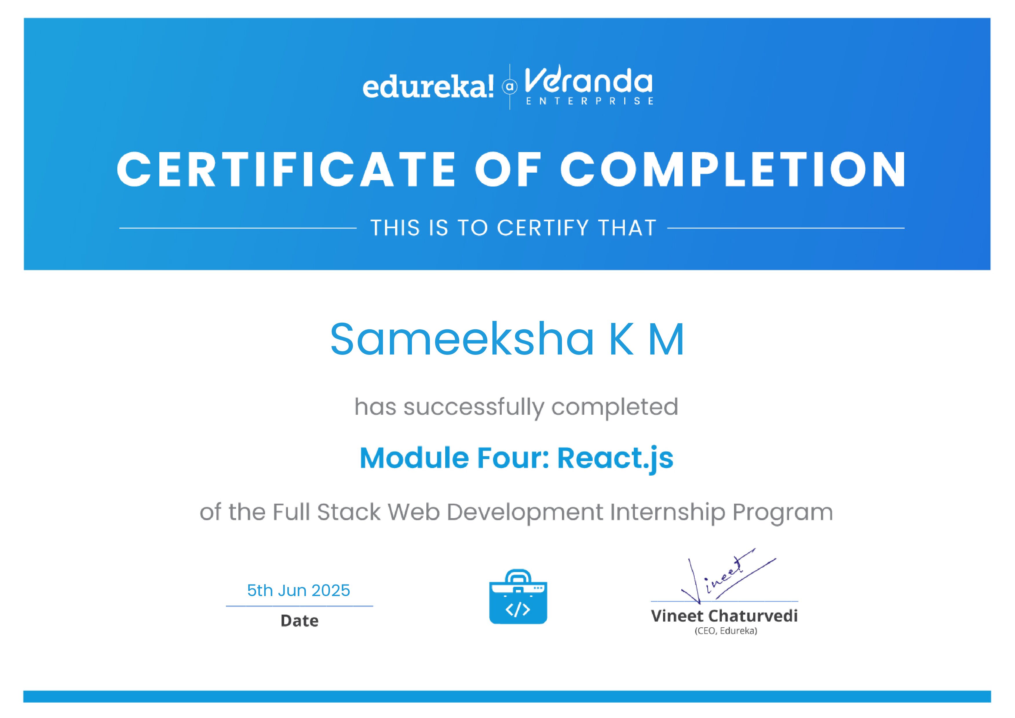 certificate!