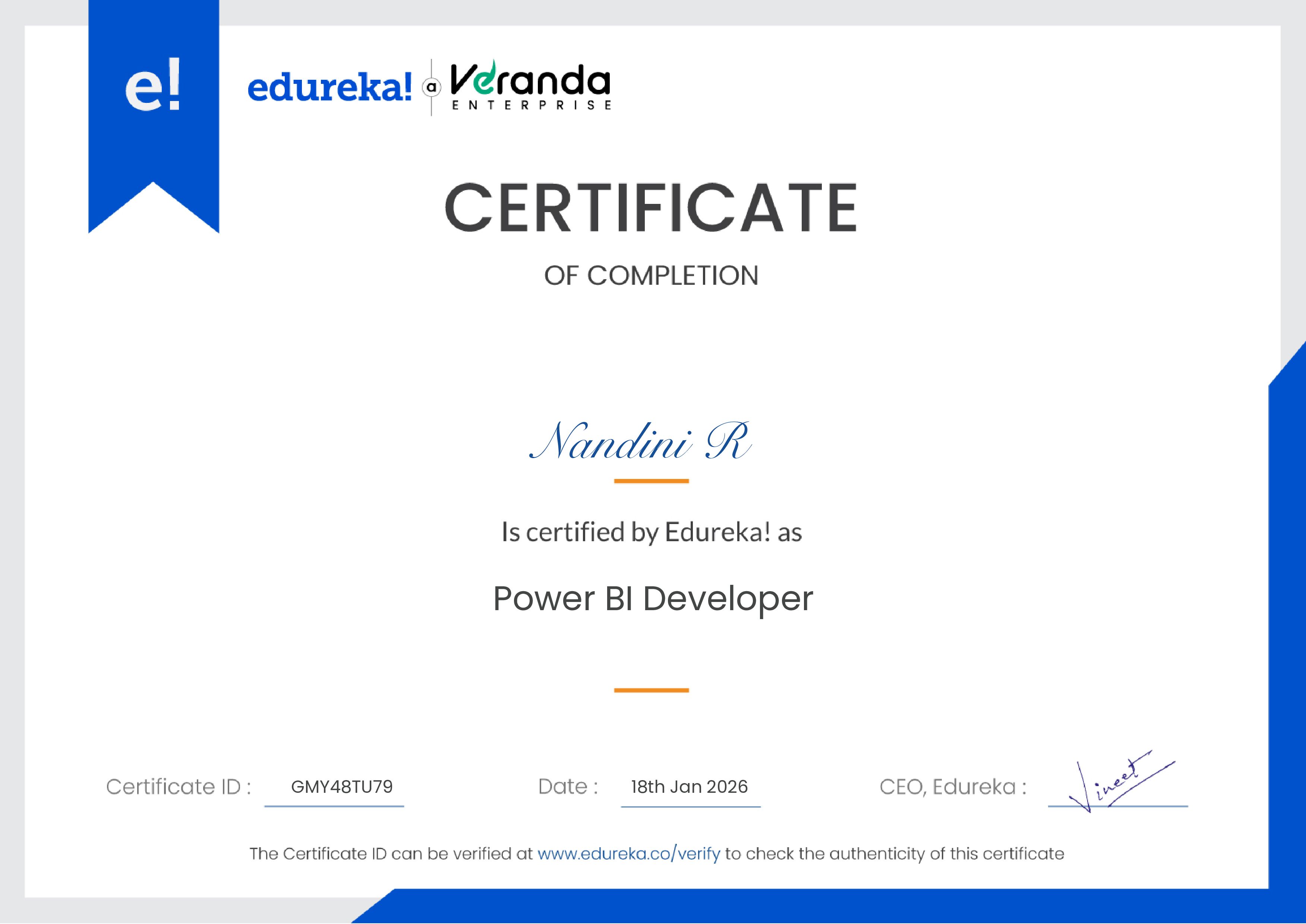 certificate!