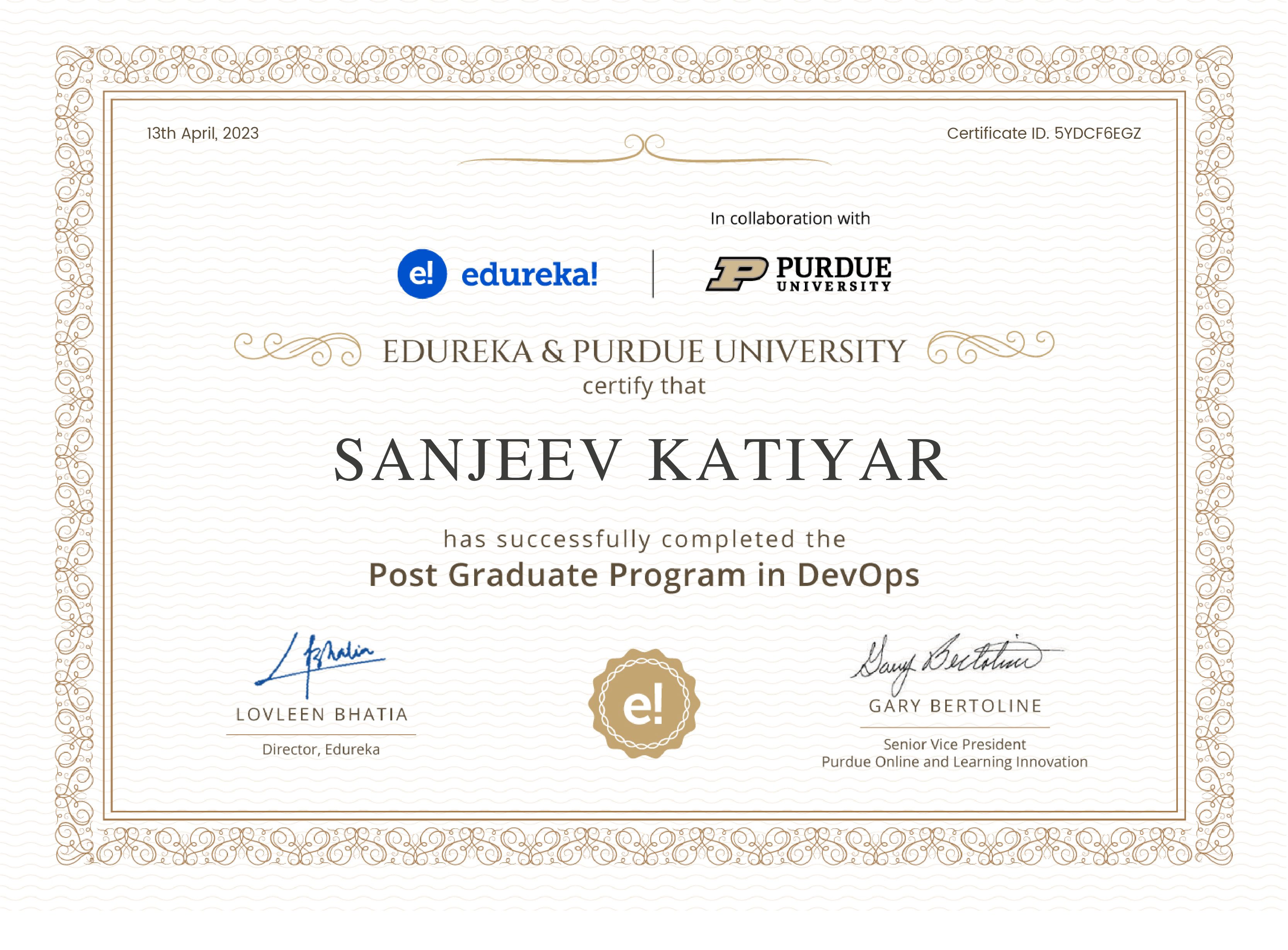 certificate!