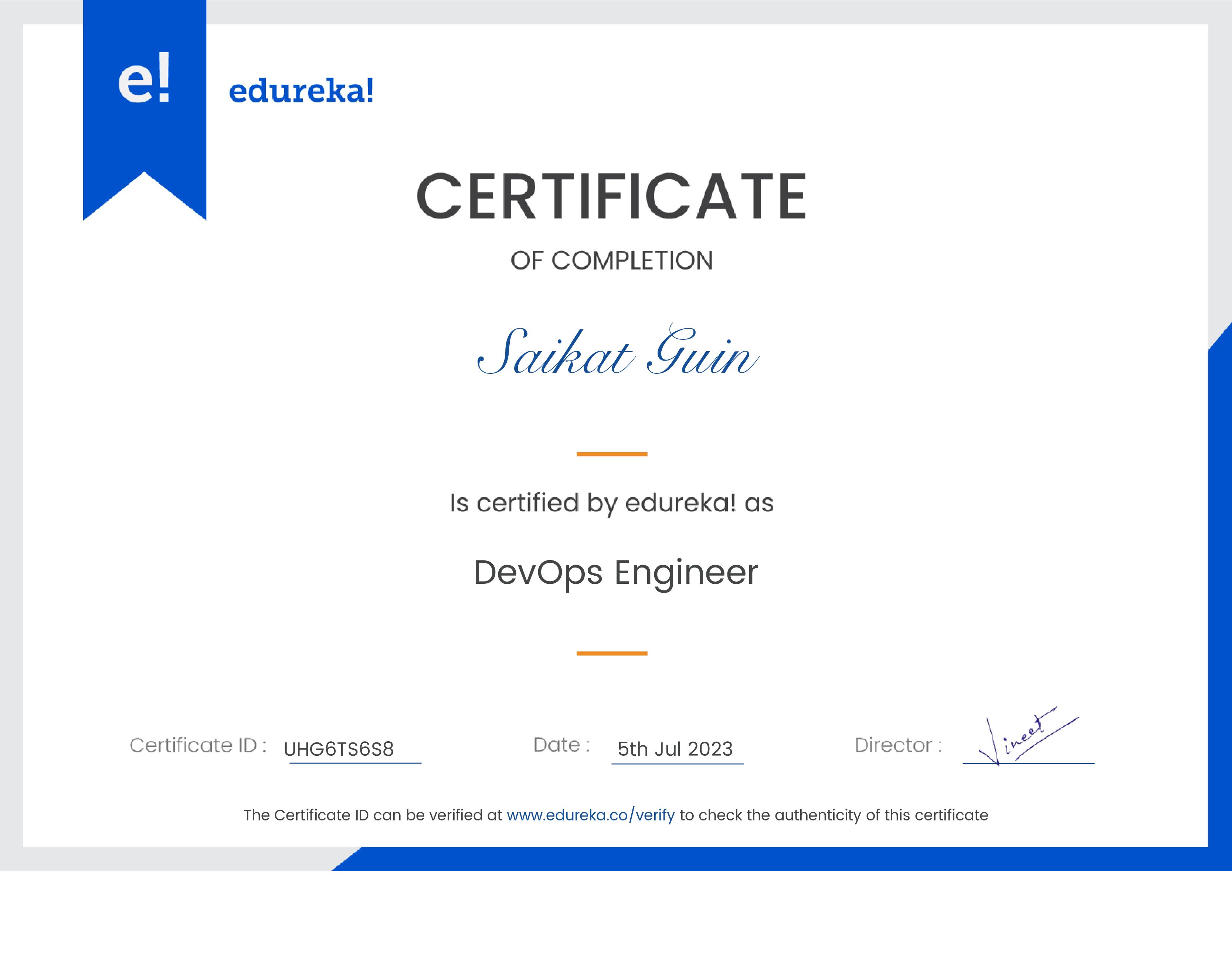 certificate!