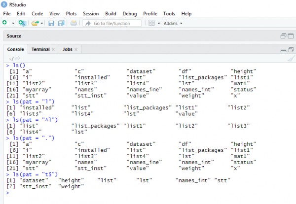 Næste Stien dødbringende Show a list of all variables in R | Edureka Community